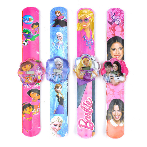 Manufacturer's best-selling children's cartoon snap watch wholesale snap ring watch digital snap watch one piece dropshipping