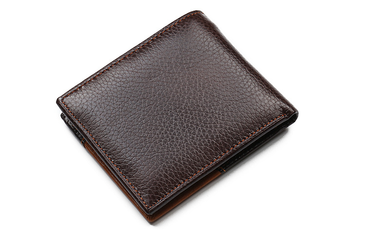 Men's Solid Color Leather Open Wallets display picture 2