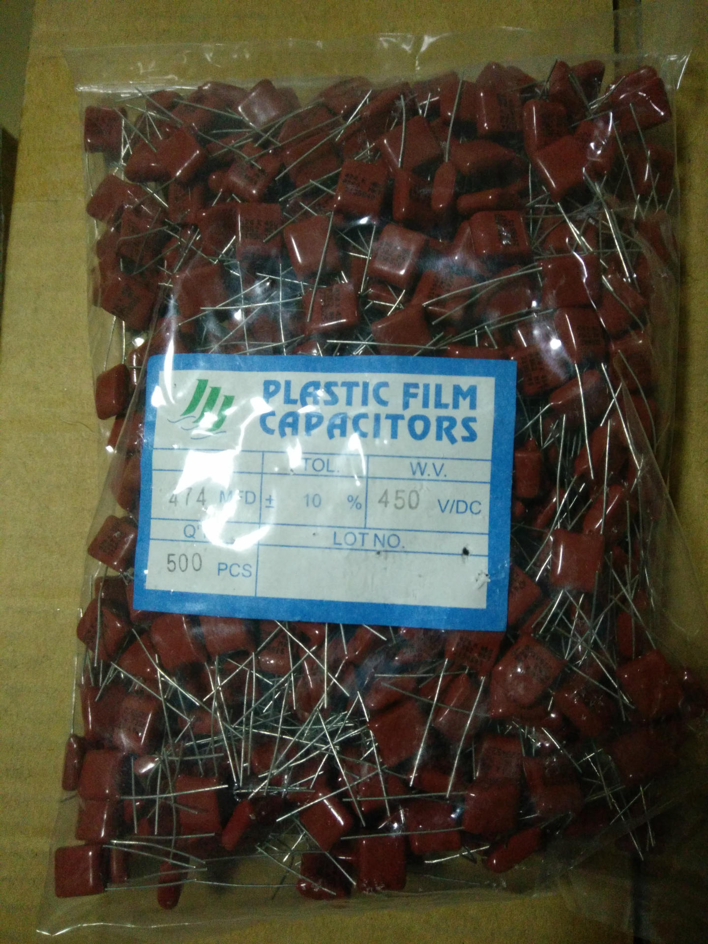 金属膜电容CBB22 LED降压用450V0.47UF 474J450V P=10