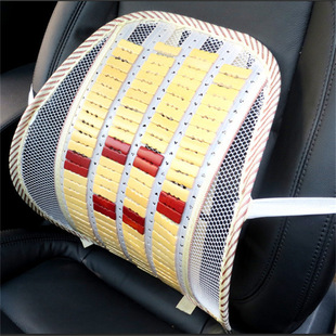 源頭工廠汽車用品夏季竹片腰墊/辦公腰靠/腰枕/靠墊透氣透氣清涼