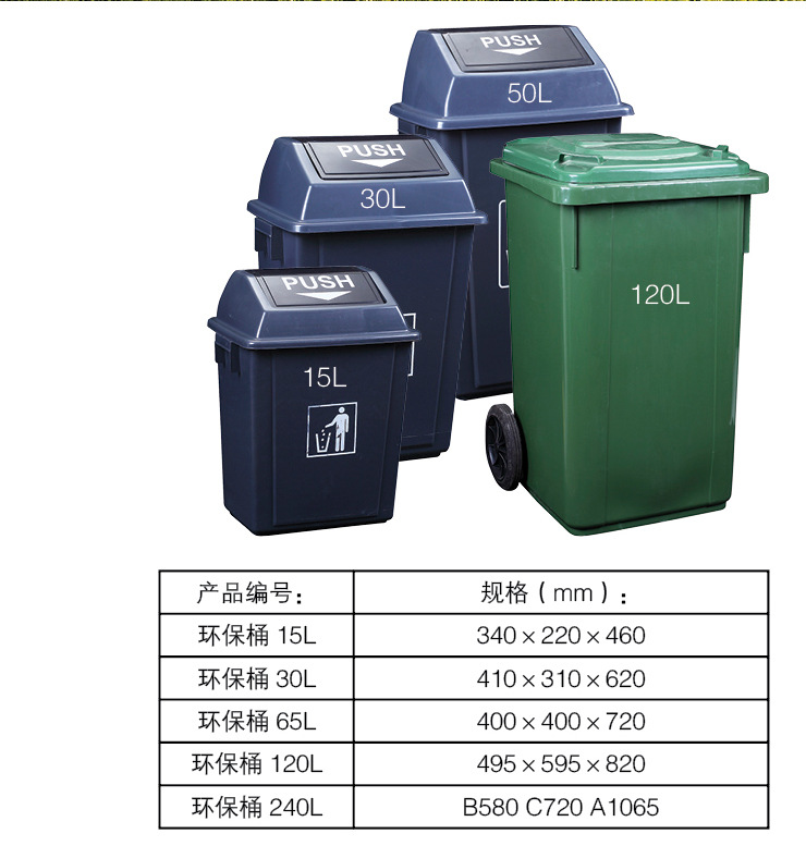 环保桶15、30、65、120、240L