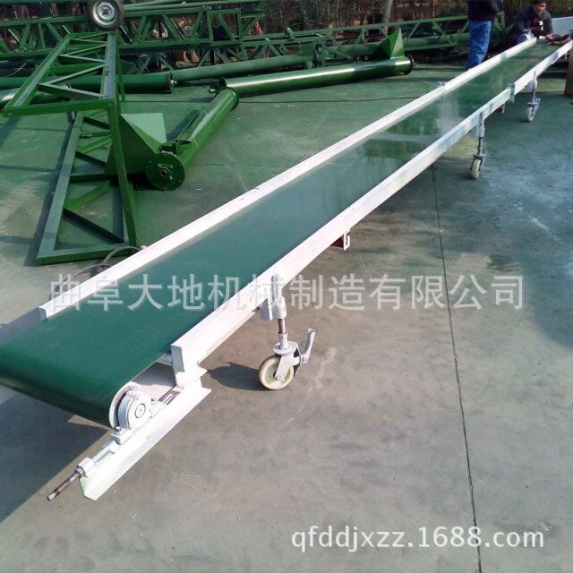 成件物品伸缩上下货爬坡皮带输送机 直线皮带输送机设备