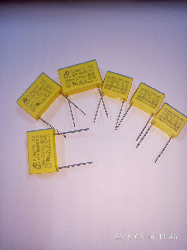 正品X2安规电容275V0.56UF 564K275V P=15 18*13.5*8