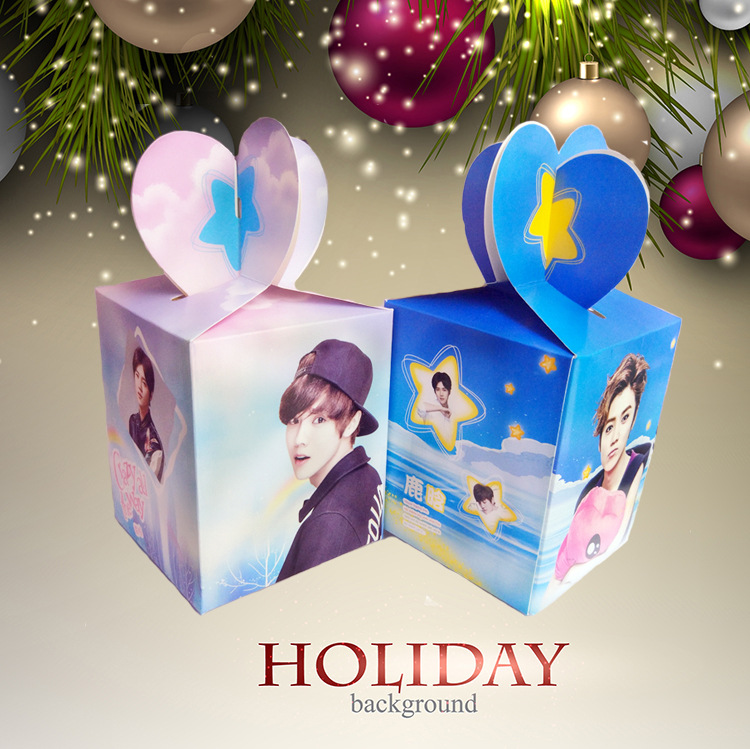 圣诞苹果包装盒 热门明星同款精美礼物盒 平安夜创意糖果纸盒|ru