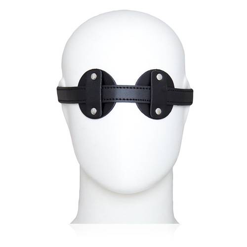 SM Adult Sex Toys Black Leather Blackout Eye Mask for Couples, Red Leather Eye Mask for Flirty Play