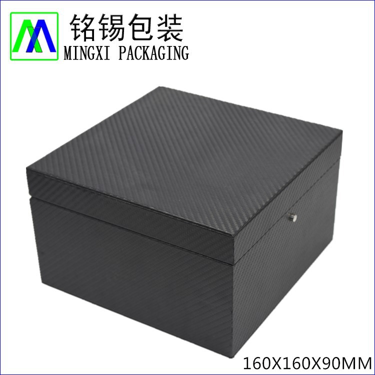 深圳男士商务黑色机械表手表盒 亮光漆木质表盒采购 钻石黄金表盒