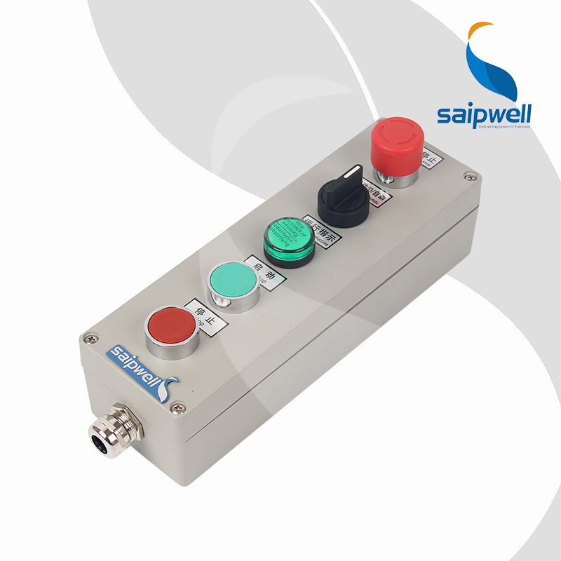 赛普机旁按钮开关盒 成套按钮操作盒 防水按钮接线盒250*80*80