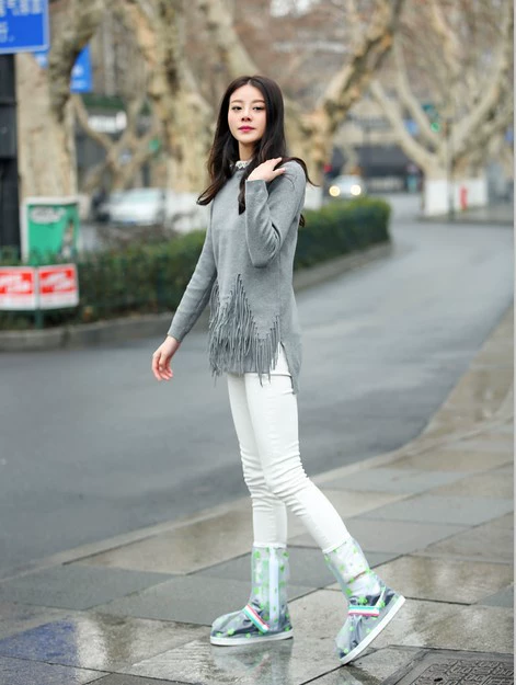 Tape, non-slip boots, shoes, fashionable waterproof shoe covers for men and women, increased thickness