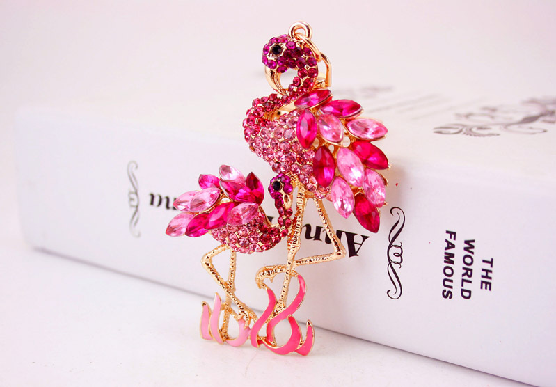 Porte-clés Flamant Rose Avec Des Diamants display picture 14