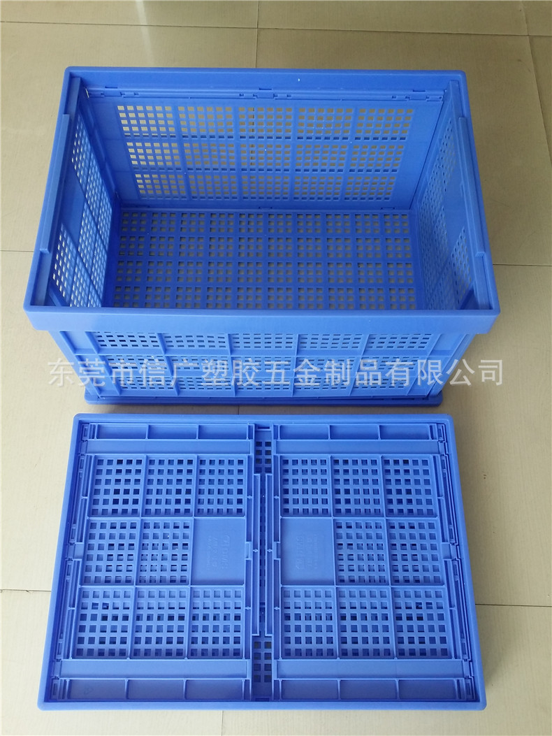 厂家直销折叠式周转箩 塑料折叠箱 五金电子防静电折叠收纳箱