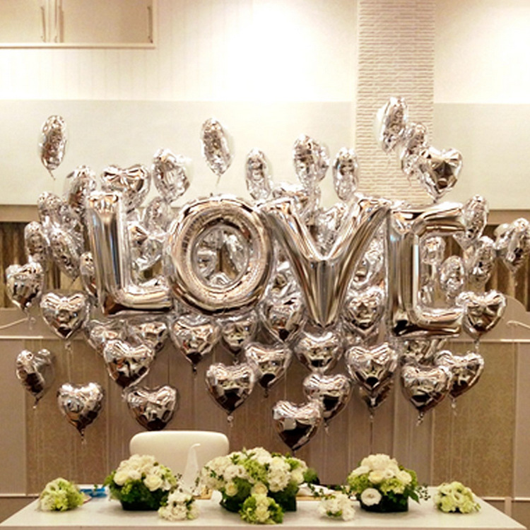 Valentine's Day Simple Style Letter Aluminum Film Daily Party Festival Balloons display picture 6