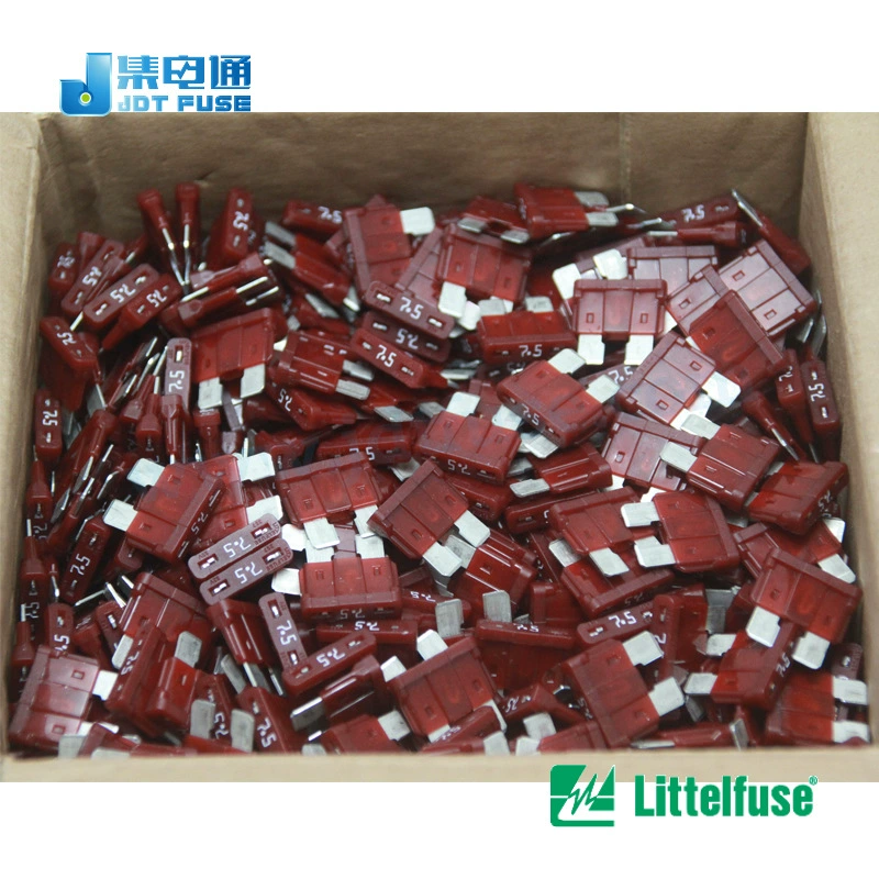 028707.5PXCN Littelfuse средний автомобильный плавкий предохранитель лезвийного типа 7.5A/32V