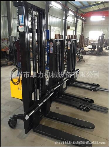 C型钢交流电堆高车，接受非标半电动堆高车，走轨道电动叉车