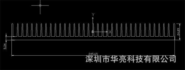 宽246高25MM*长，厂家现货梳子型散热器，LED散热片，横型散热片