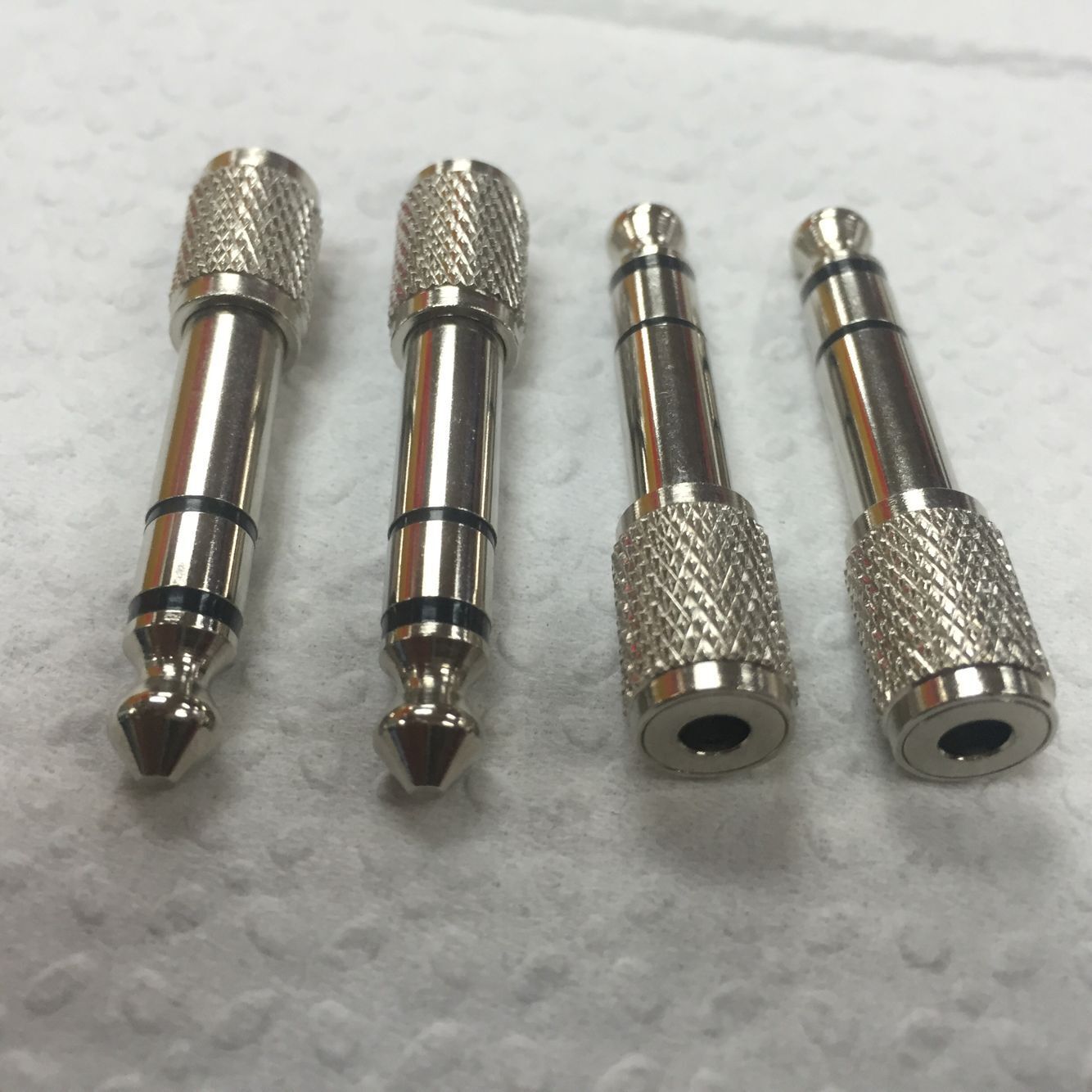 全铜镀镍6.35立体公转3.5母/6.35音频转接头/6.35转3.5