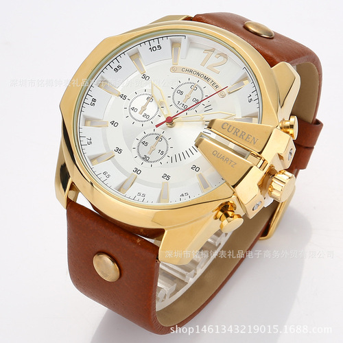 CURREN 8176 men's watch leather watch calendar watch sports waterproof quartz watch