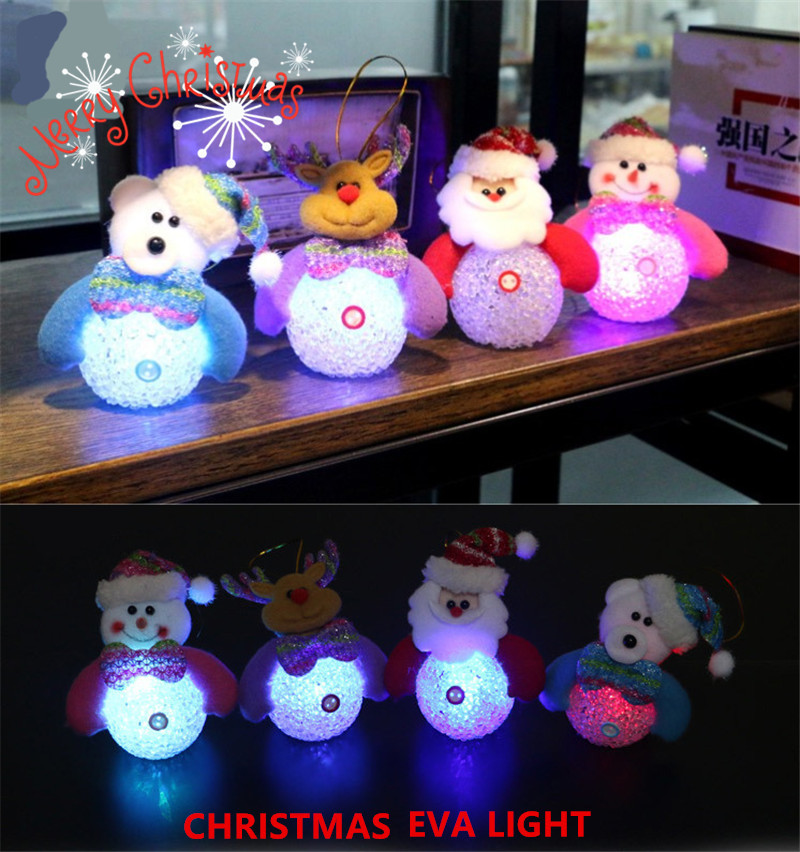 Christmas Luminous Pendant Santa Claus Snowman Bear Elk Lantern