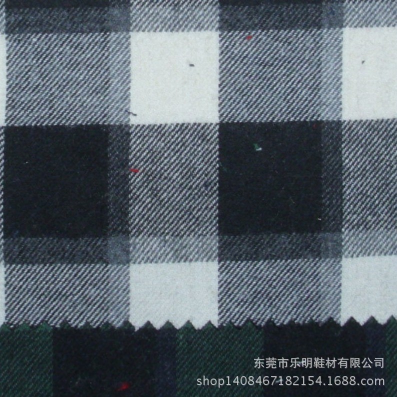 MB6081现货供应磨毛色织格布料 鞋服手袋布料