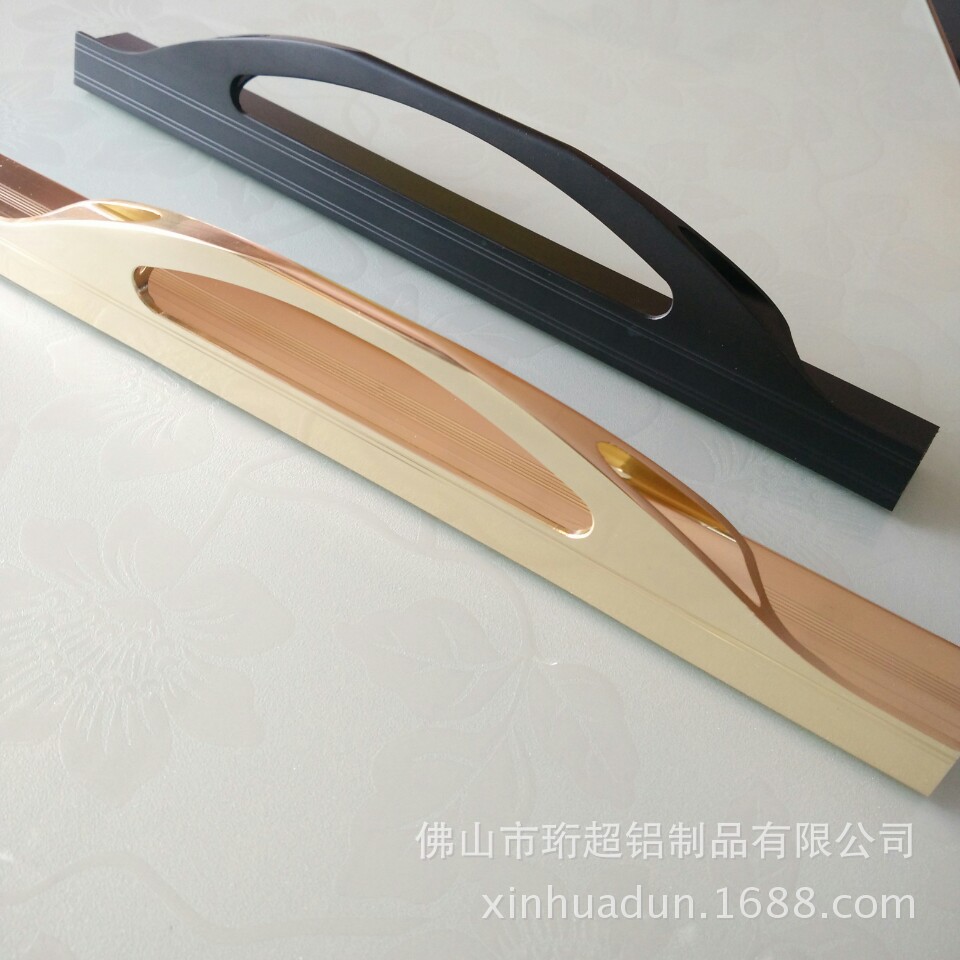 晶钢门铝合金型材 橱柜衣柜铝型材 橱柜拉手 佛山厂家批发