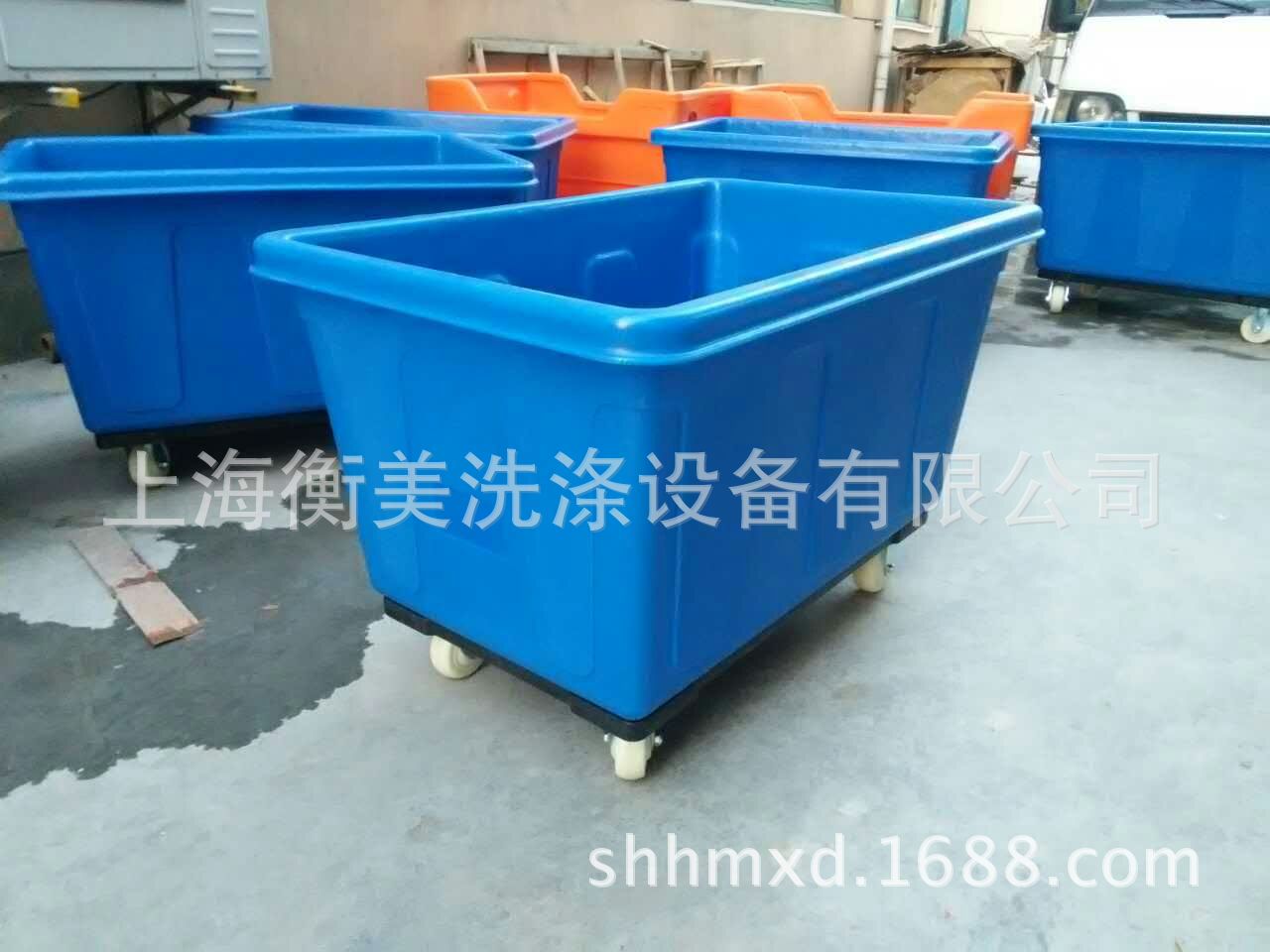 【厂家直销】布草车  塑料胶车 衡美  洗衣车