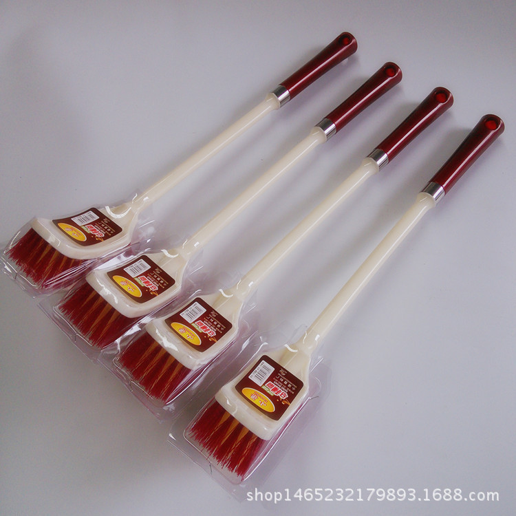 Hot Sale Small Beam Long Handle Rod Plastic Toilet Brush Square Wine Red Toilet Brush Sanitary Cleaning Brush Wholesale