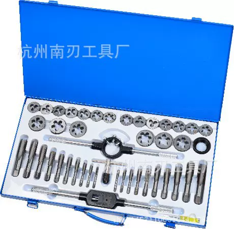 厂家直销 外贸热销款 45件套丝锥板牙组套 铁盒