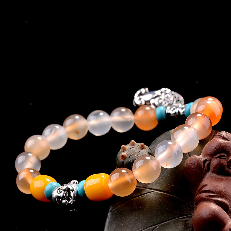 厂家直供天然玛瑙手链 女款正品时尚玛瑙手串多色可选特价批发|ru