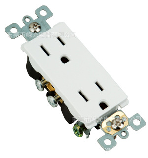 SSRE-1 1 125V 3孔美标插座  5-15R 双联母座 美式双联插座