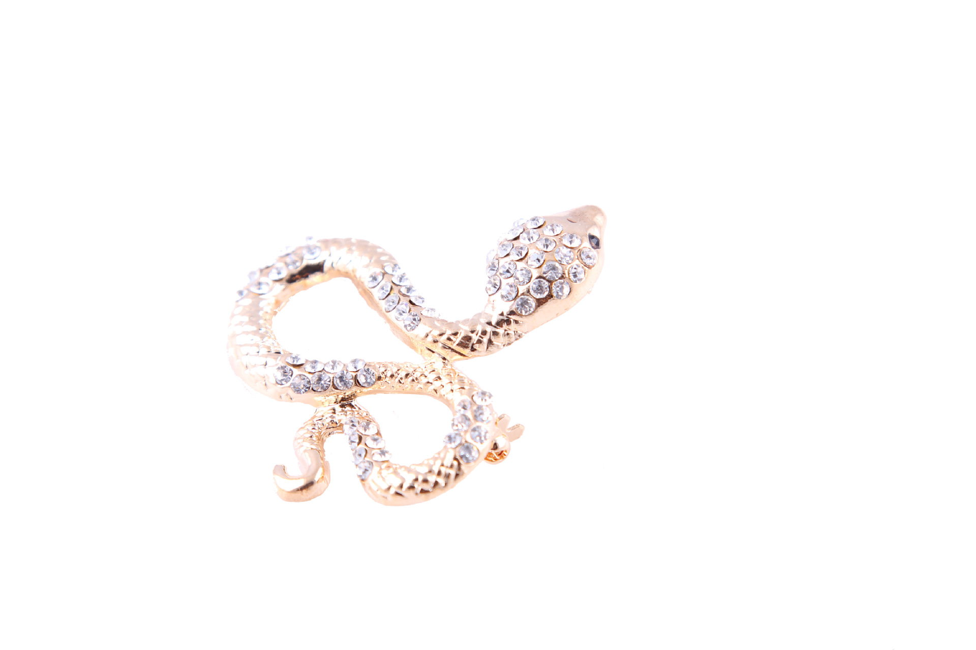 Broche en forme de serpent avec strass et diamants pour homme et femme, accessoire de mode coréenne_voghion.com