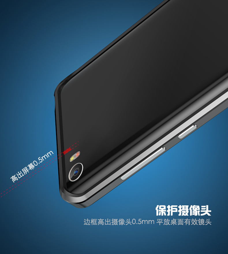 Luphie Blade Sword Slim Light Aluminum Bumper Metal Shell Case for Xiaomi Mi 5