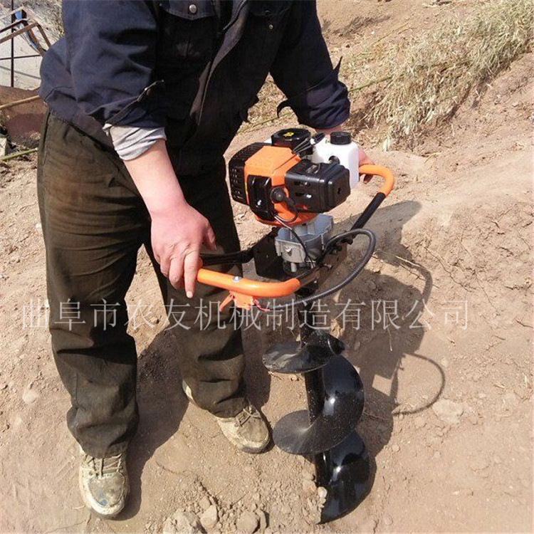 大棚立柱挖坑机 大马力汽油打坑机 多功能手提植树挖坑机