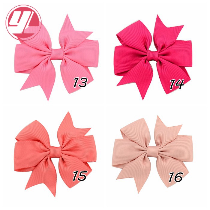 Fashion Baby V-shaped Ribbed Ribbon Bow Hairpin Hair Accessories display picture 4