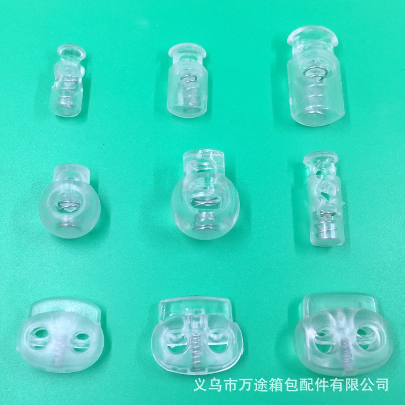 厂家直销供应 透明塑料绳扣 半透明 弹簧扣 吊钟|ms