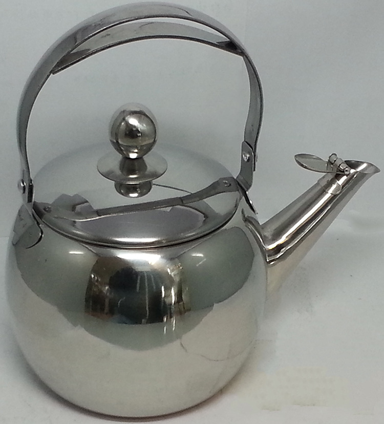 Factory direct sales of stainless steel water kettles for export, European-style round kettles, household multi-functional water kettles, steel handle water kettles wholesale detail image 3