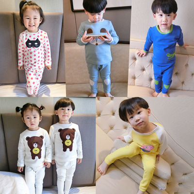 New products Korean children ins Explosive money men and women Tongbaobao Plush Home service package Children&#39;s sleepwear Underwear sets