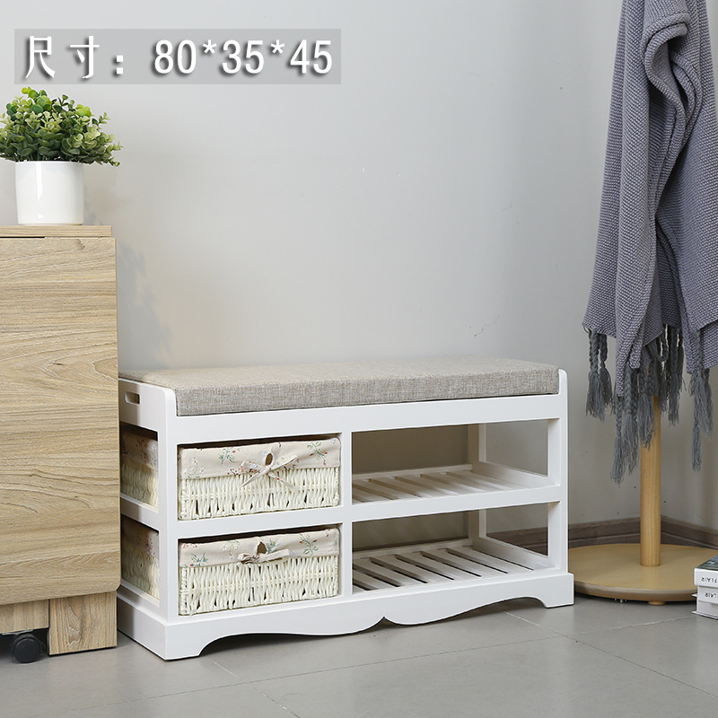 实木换鞋凳客厅精美鞋凳 田园风欧式换鞋凳实木木制换凳可定做|ms