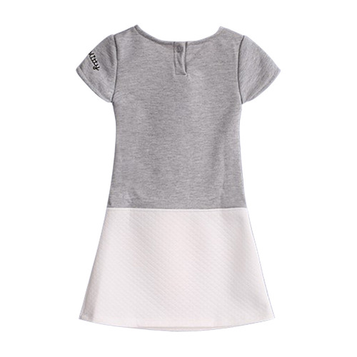  Summer Middle School Girl Korean Children's Clothing Printed Embroidered Flower Cotton Sweatshirt Dress Factory Direct Sales 