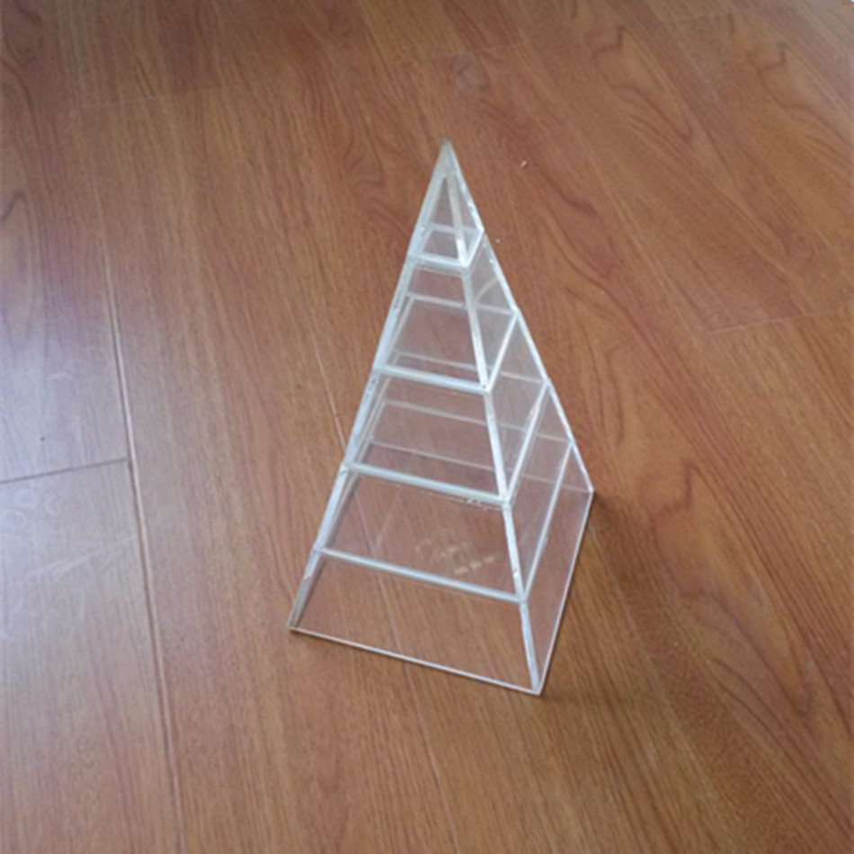 上海厂家制作亚克力制品工艺品 5层金子塔锥形 透明有机玻璃产品
