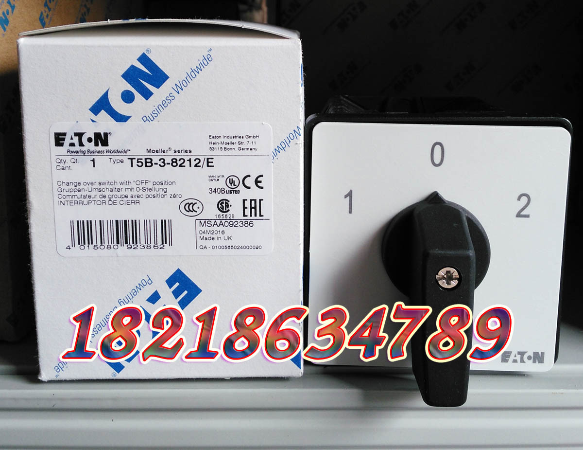 EATON T5-3-8212/E 100A凸轮开关,正品现货