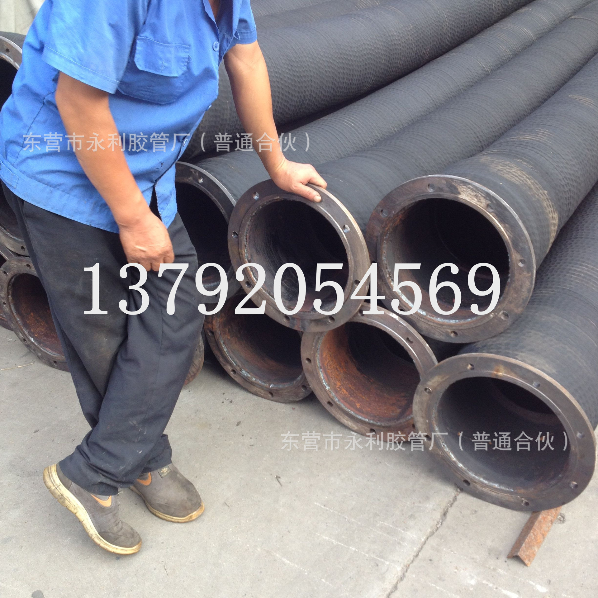 法兰橡胶钢丝管 耐磨喷砂喷泥浆橡胶管大口径钢丝骨架耐磨胶管