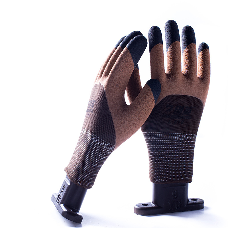 乳胶发泡王加强指劳保批发手套防滑工作塑胶劳动浸胶防护工地胶皮