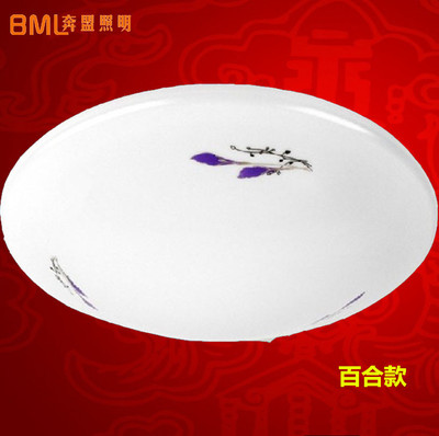 厂家直供现代简约LED圆形吸顶灯客厅卧室阳台卫生间面包灯|ru