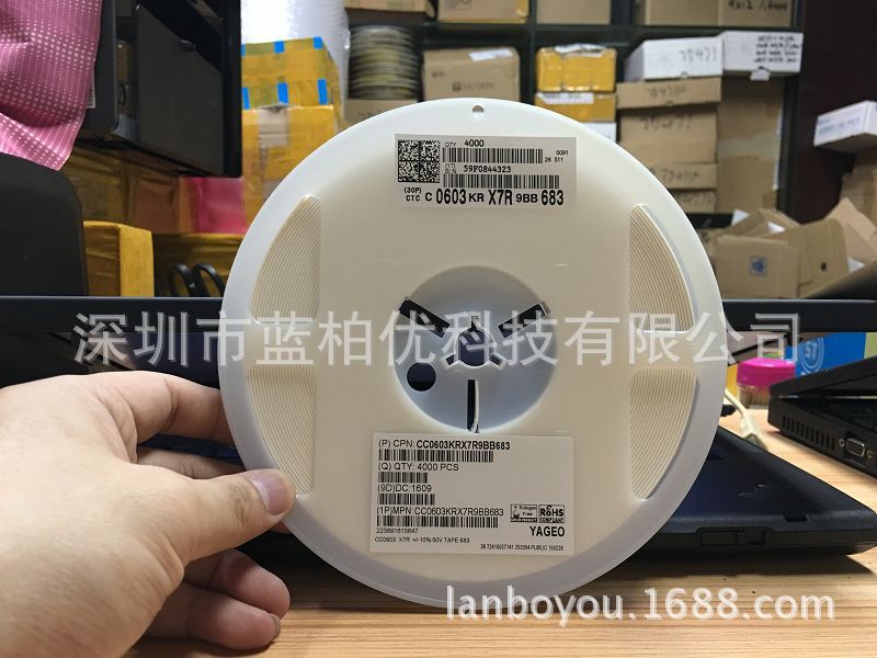 YAGEO国巨 0603贴片电容 0603-683K 68NF 误差10% 耐压50V X7R