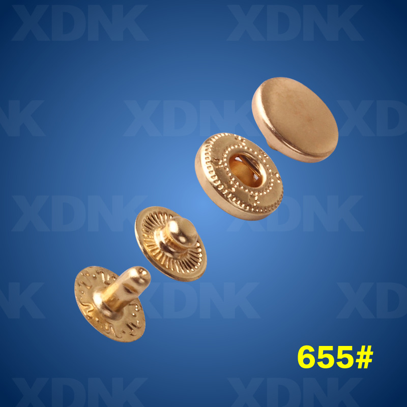 Manufacturers supply 655# Metal Snap Button Copper snaps Non-toxic Europe environmental protection Foreign trade Exit