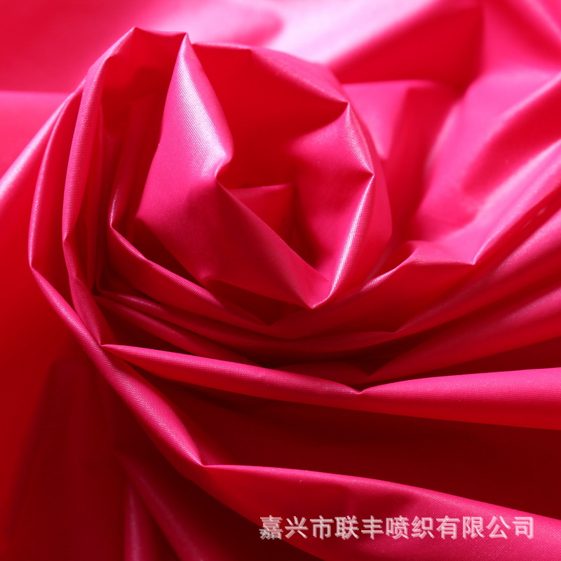 100%涤纶polyester 供应300T涤塔夫+压光轧光防钻绒棉衣羽绒服