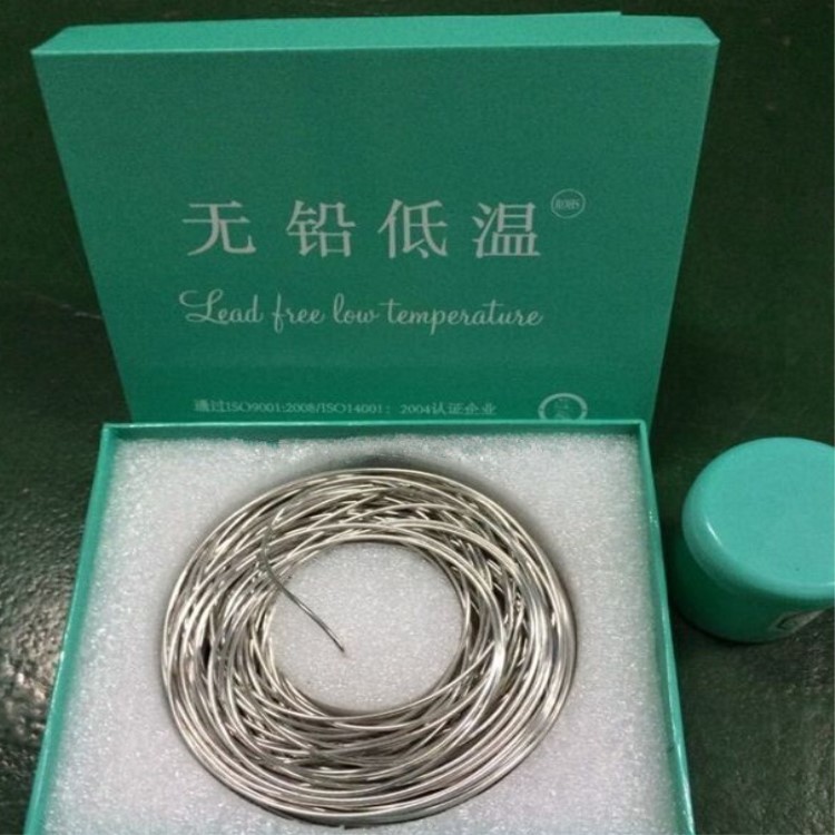 供应低温锡丝实芯Sn42Bi58焊锡线熔点138度工艺0.8低温1.0mm焊丝