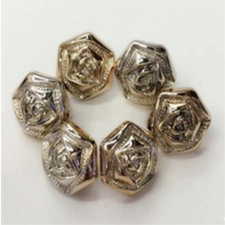 DIY经典款纽扣 金色玫瑰花 服饰饰品镀金 服装辅料纽扣配件 现货