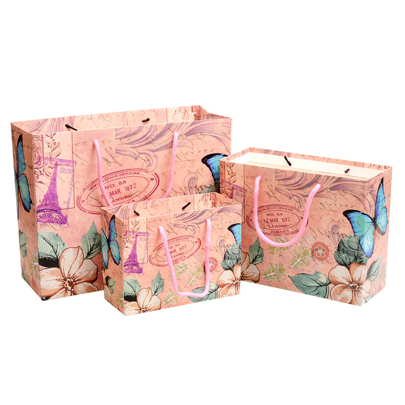 New Fashion Eiffel Tower European and American Style Gift Bag Paper Bag Handbag Packaging Bag Gift Bag