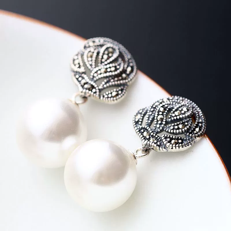 Hypoallergenic retro earrings, wholesale, silver 925 sample