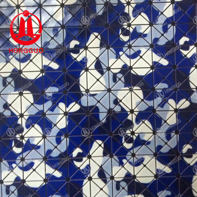 工厂直销环保印花KPU面料耐磨耐刮三角形正方形RPU定制片状人造革